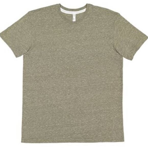 LAT Men's Short Sleeve Crew Neck Melange Jersey Tee Size Medium Military Green - Picture 1 of 3